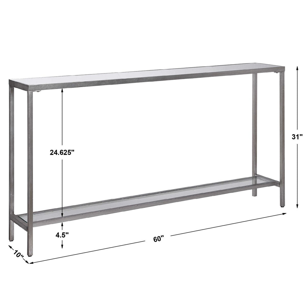 Hayley Silver Console Table - Bombay Mercantile