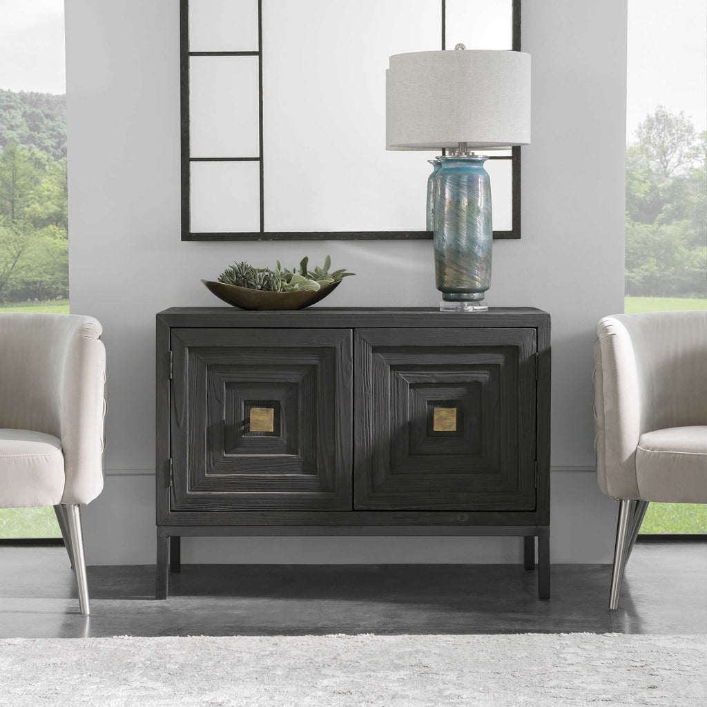Aiken Dark Walnut 2 Door Cabinet - Bombay Mercantile