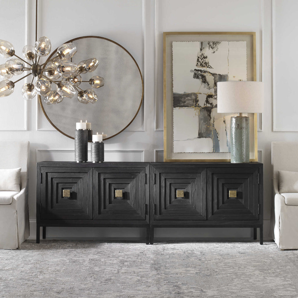Aiken Dark Walnut 2 Door Cabinet - Bombay Mercantile