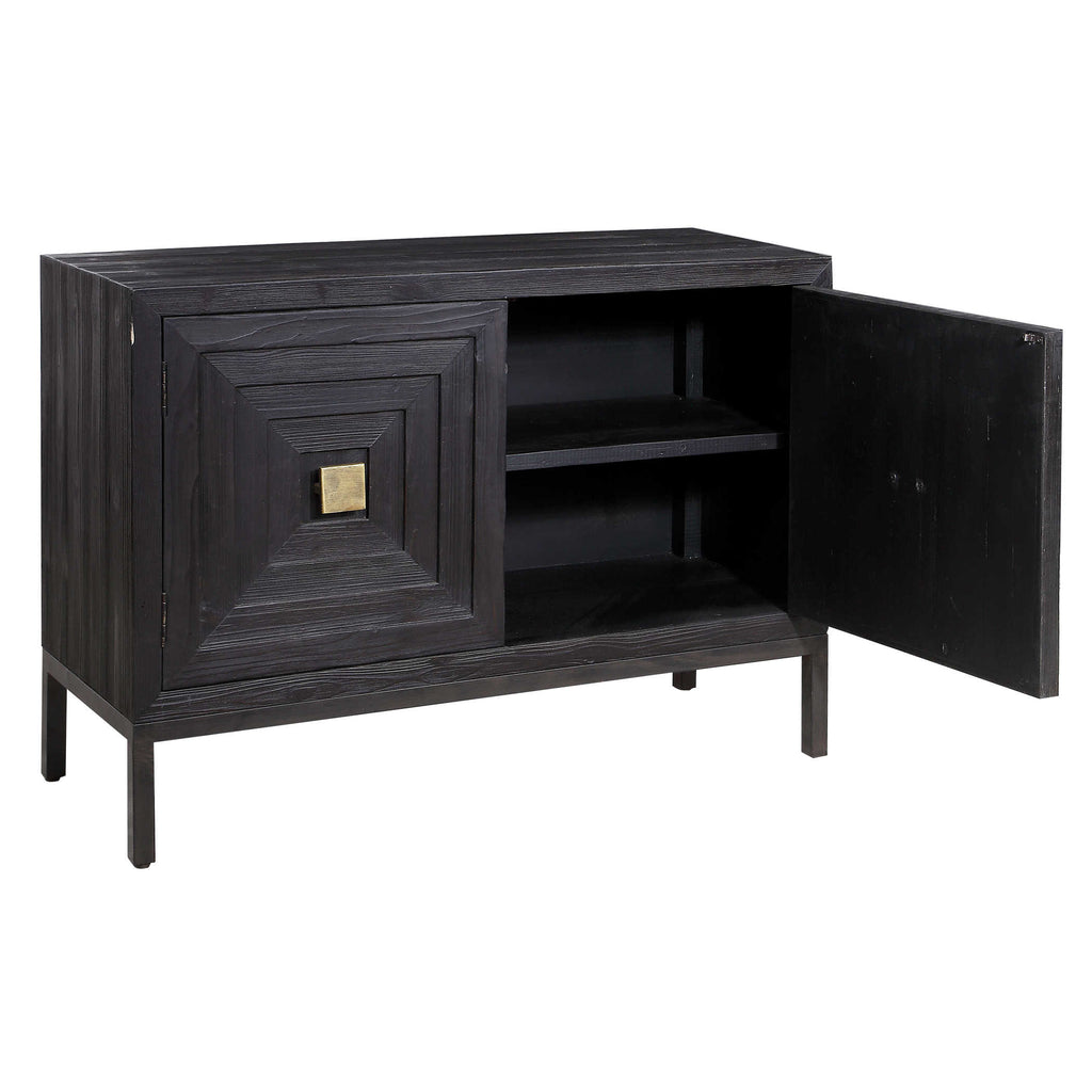 Aiken Dark Walnut 2 Door Cabinet - Bombay Mercantile