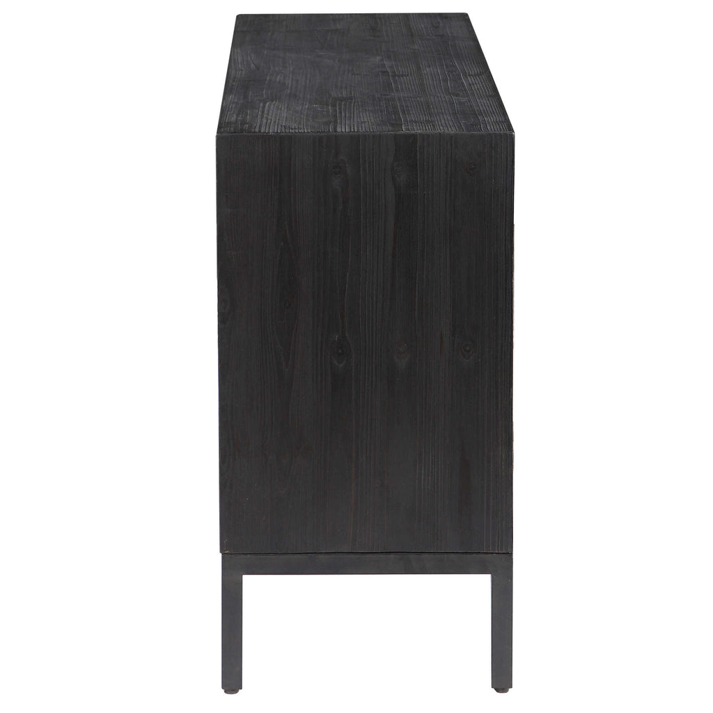 Aiken Dark Walnut 2 Door Cabinet - Bombay Mercantile