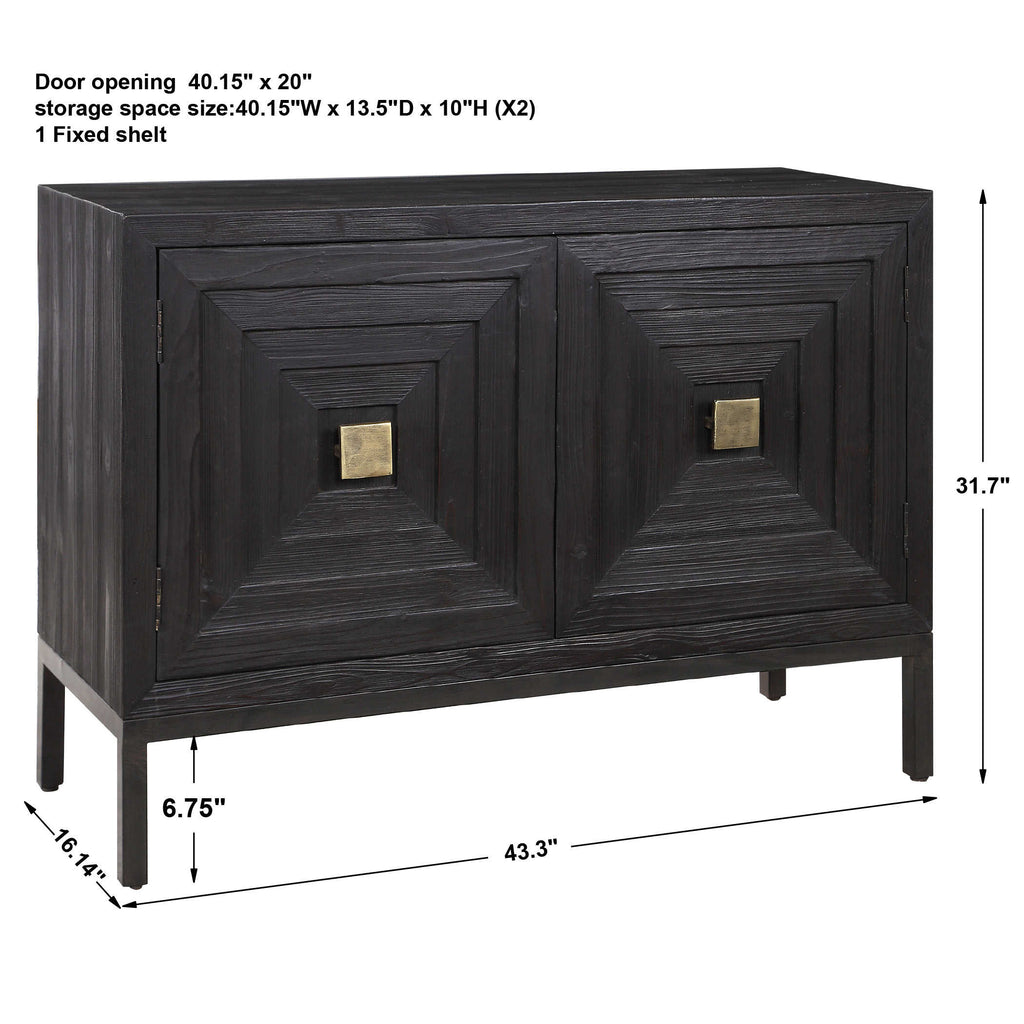 Aiken Dark Walnut 2 Door Cabinet - Bombay Mercantile