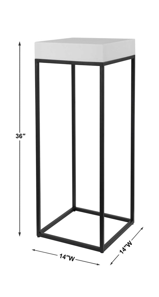 Gambia Marble Plant Stand - Bombay Mercantile