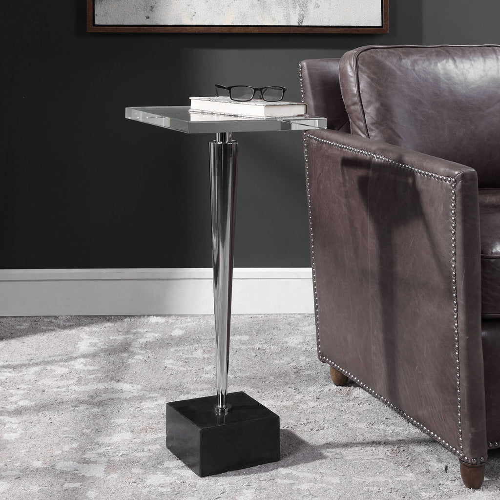Campeiro Nickel Drink Table - Bombay Mercantile