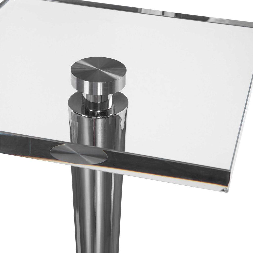 Campeiro Nickel Drink Table - Bombay Mercantile