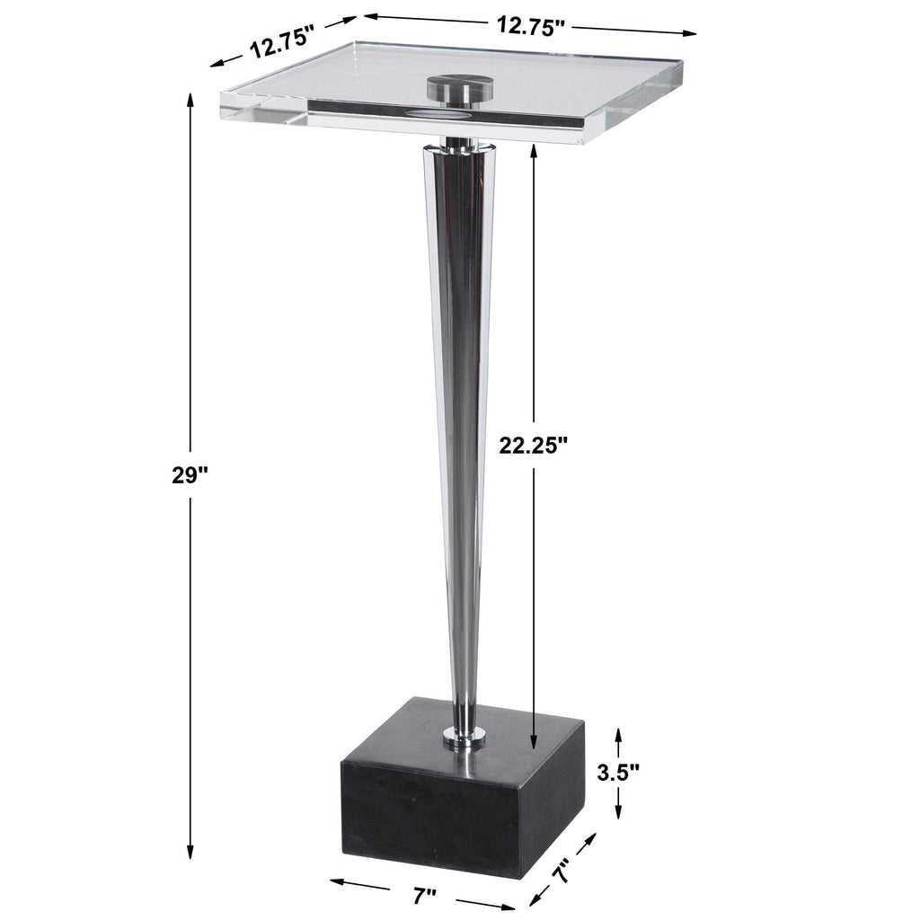 Campeiro Nickel Drink Table - Bombay Mercantile