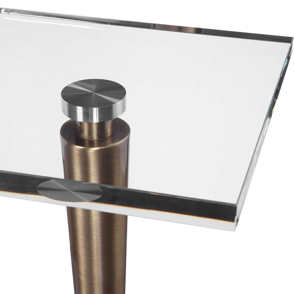 Campeiro Brass Drink Table - Bombay Mercantile
