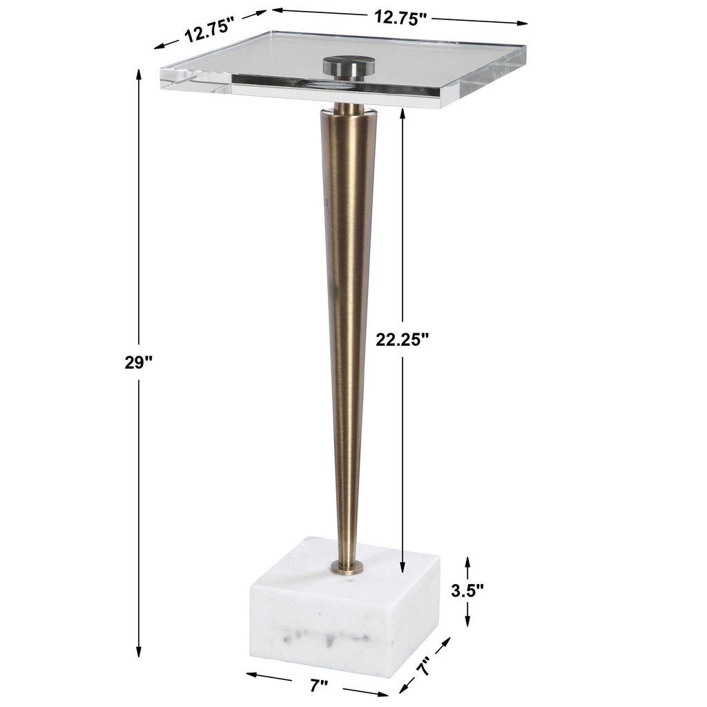 Campeiro Brass Drink Table - Bombay Mercantile