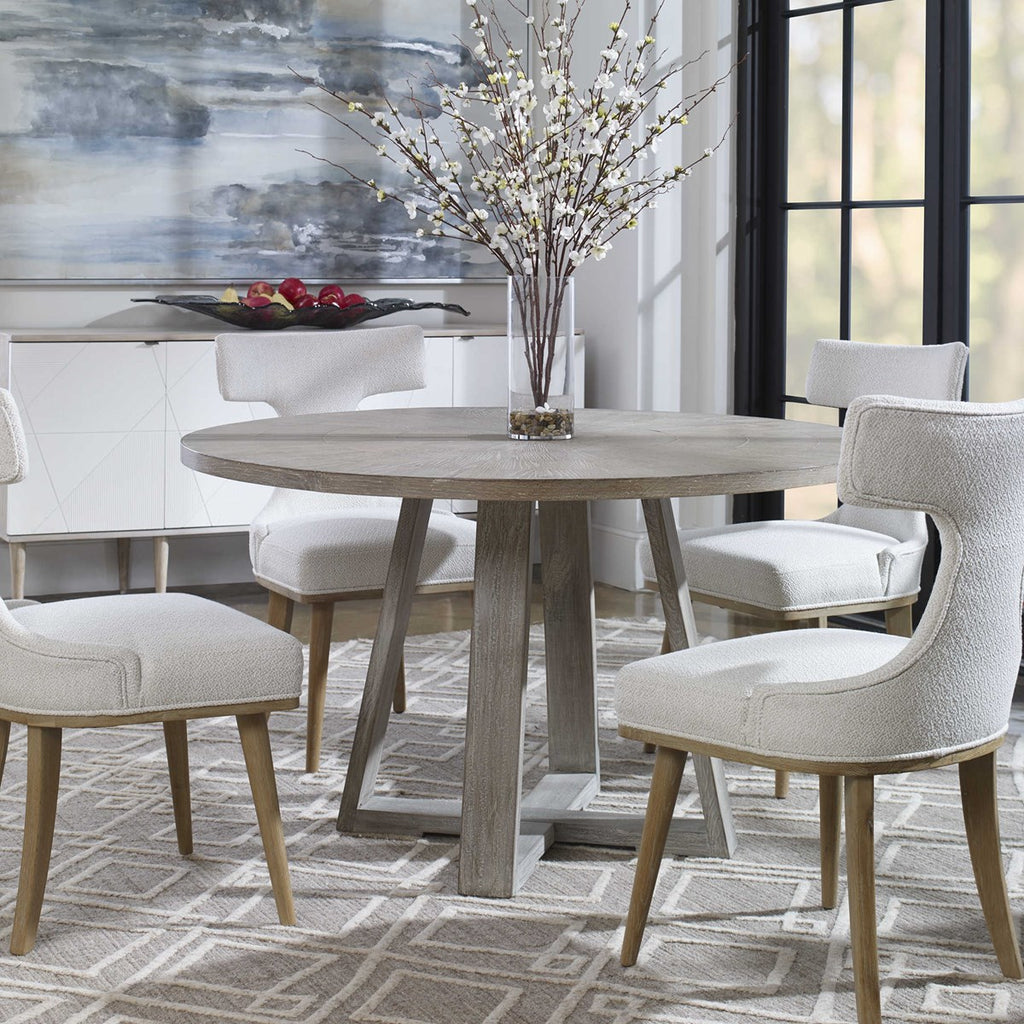 Gidran Gray Dining Table - Bombay Mercantile
