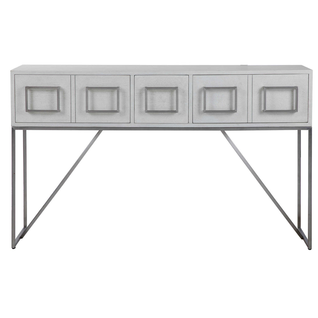 Abaya White Console Table - Bombay Mercantile