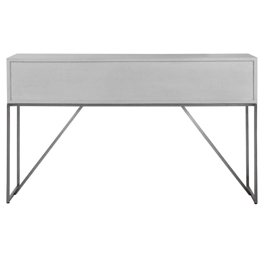 Abaya White Console Table - Bombay Mercantile