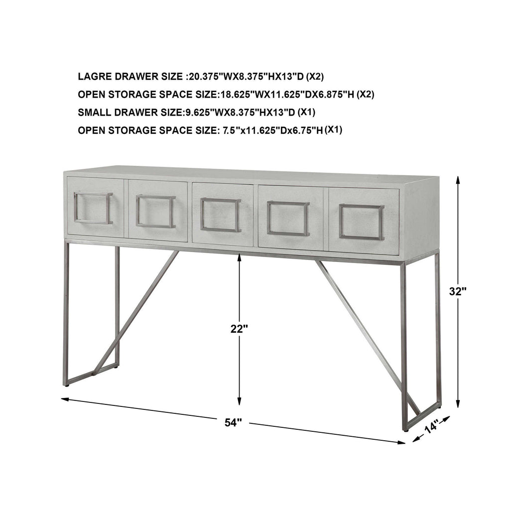 Abaya White Console Table - Bombay Mercantile