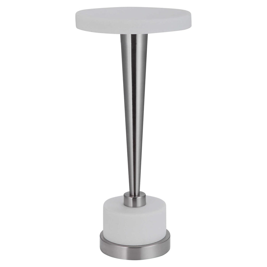 Masika White Drink Table - Bombay Mercantile