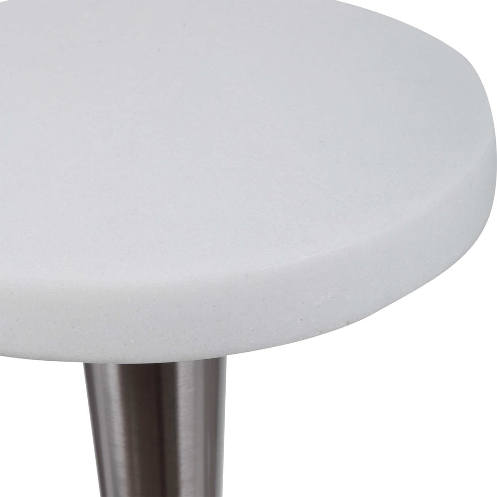 Masika White Drink Table - Bombay Mercantile