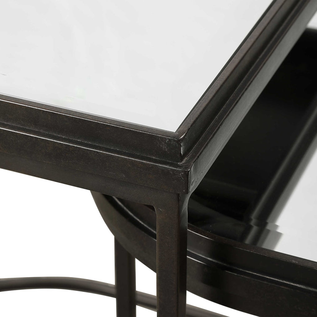 India Black Nesting Tables, Set of 3 - Bombay Mercantile