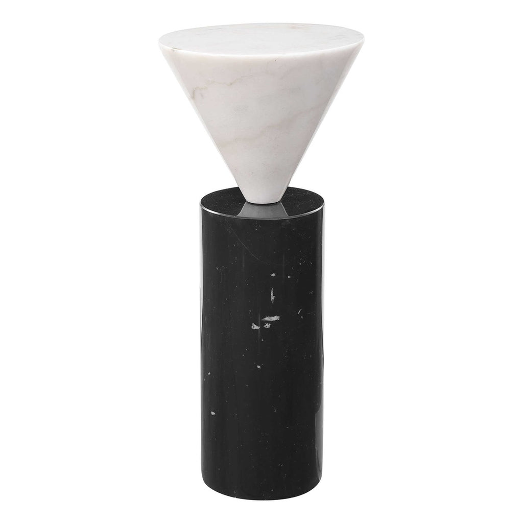 Top Hat Marble Drink Table - Bombay Mercantile