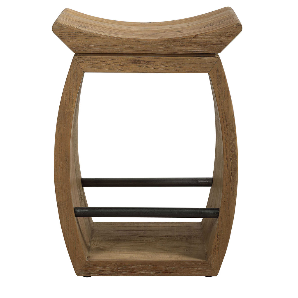 Connor Modern Wood Counter Stool - Bombay Mercantile