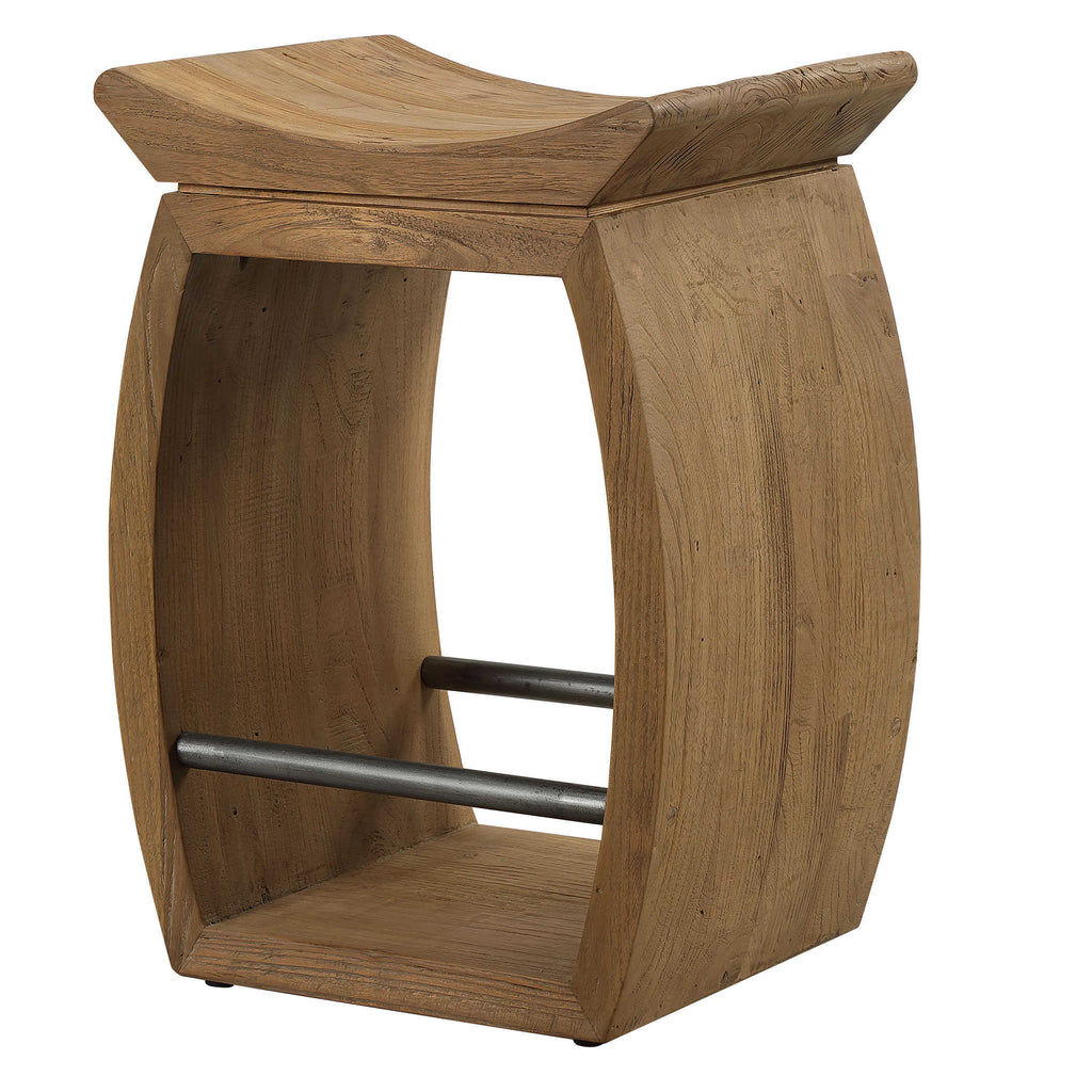 Connor Modern Wood Counter Stool - Bombay Mercantile
