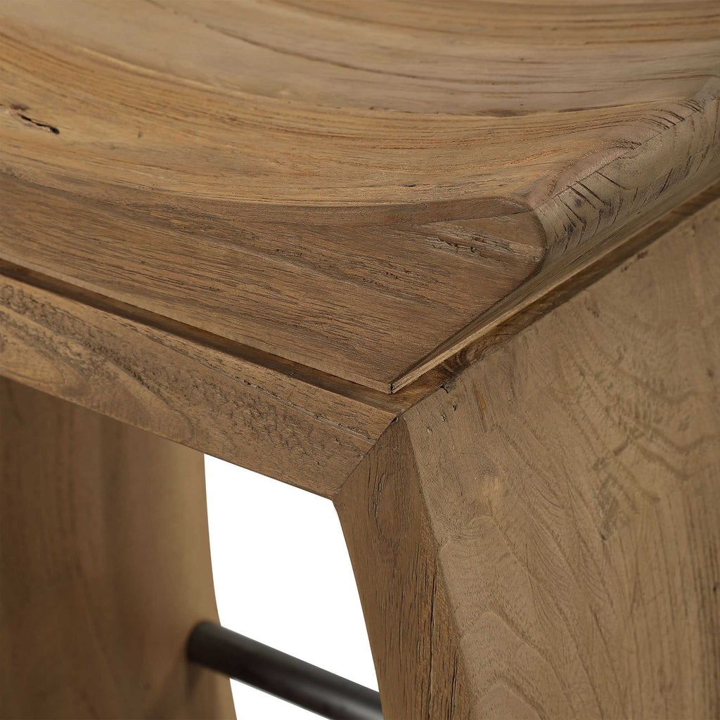 Connor Modern Wood Counter Stool - Bombay Mercantile