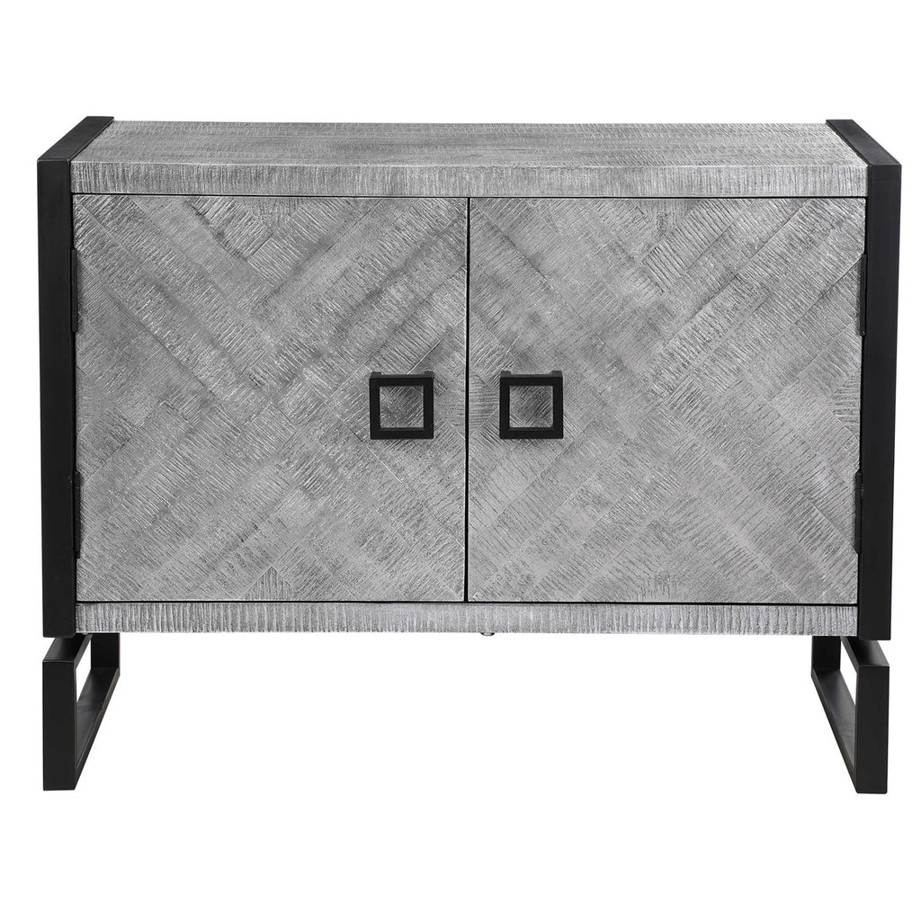 Keyes 2 Door Gray Cabinet - Bombay Mercantile