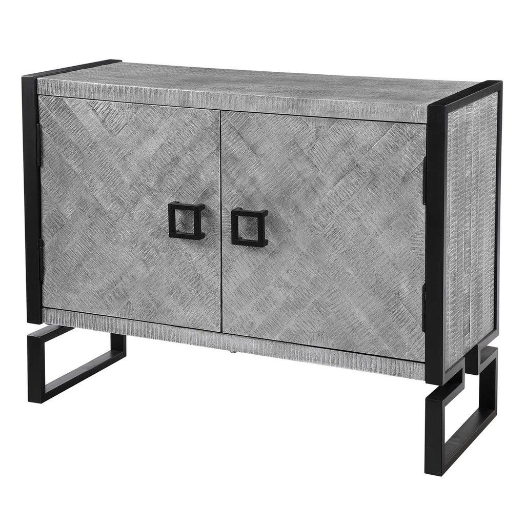 Keyes 2 Door Gray Cabinet - Bombay Mercantile
