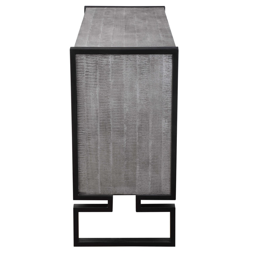 Keyes 2 Door Gray Cabinet - Bombay Mercantile