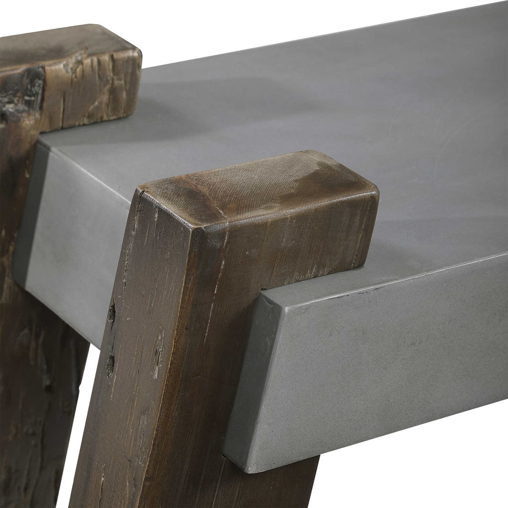 Lavin Industrial Concrete Bench - Bombay Mercantile