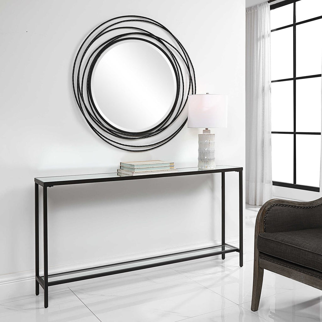 Hayley Black Console Table - Bombay Mercantile
