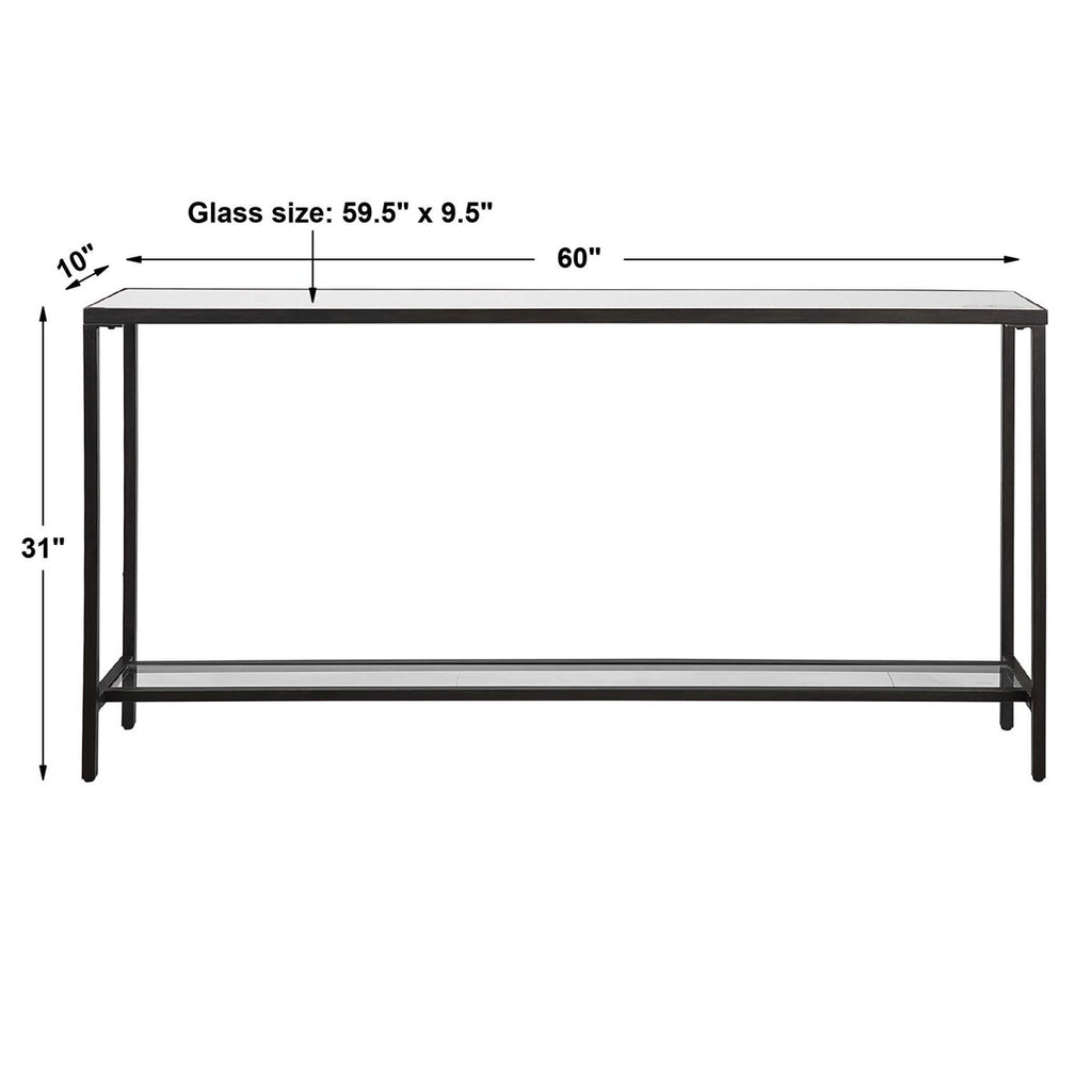 Hayley Black Console Table - Bombay Mercantile