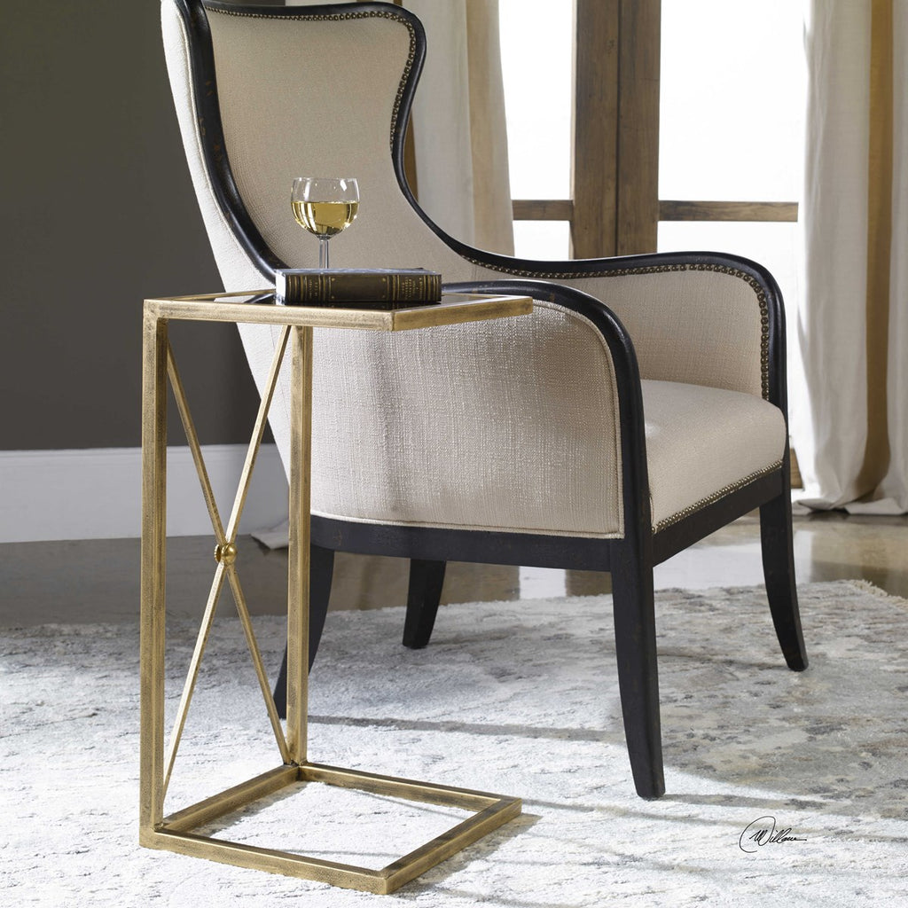 Zafina Gold Accent Table - Bombay Mercantile