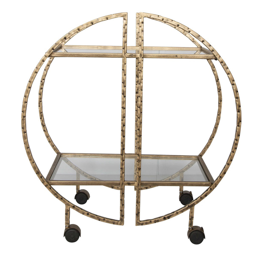 Zelina Gold Bar Cart - Bombay Mercantile