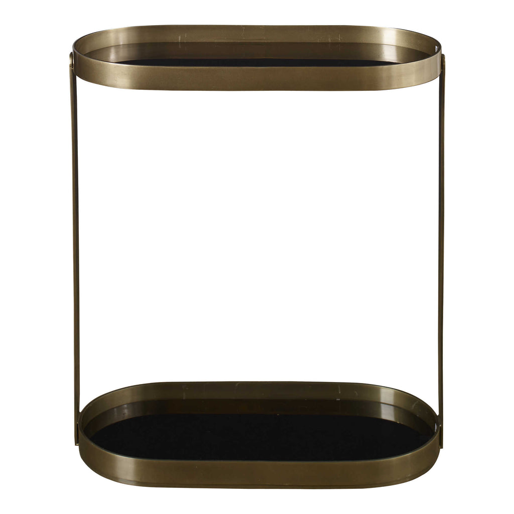 Adia Antique Gold Accent Table - Bombay Mercantile