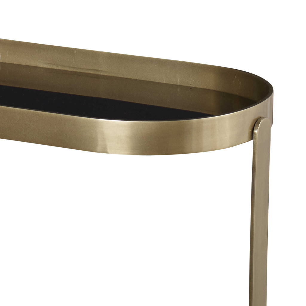Adia Antique Gold Accent Table - Bombay Mercantile