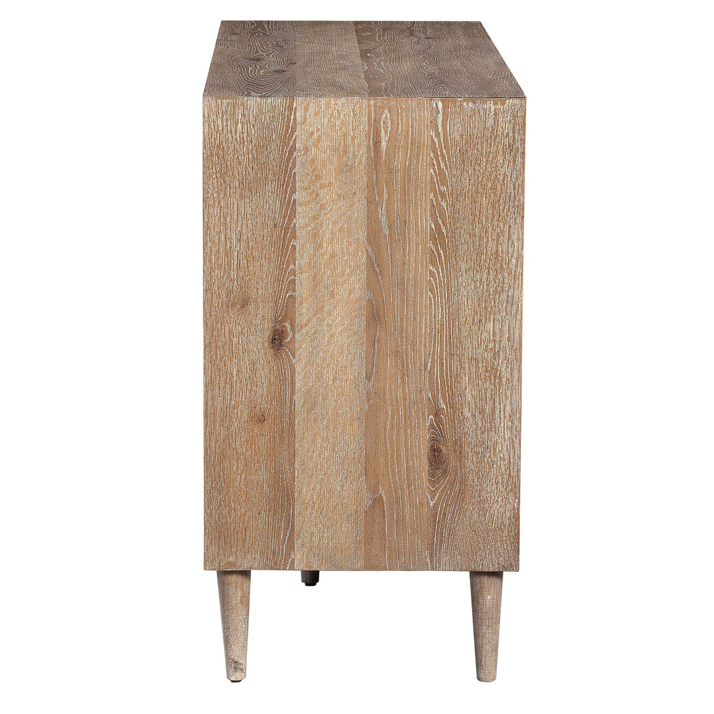 Dani 4 Door White Cabinet - Bombay Mercantile