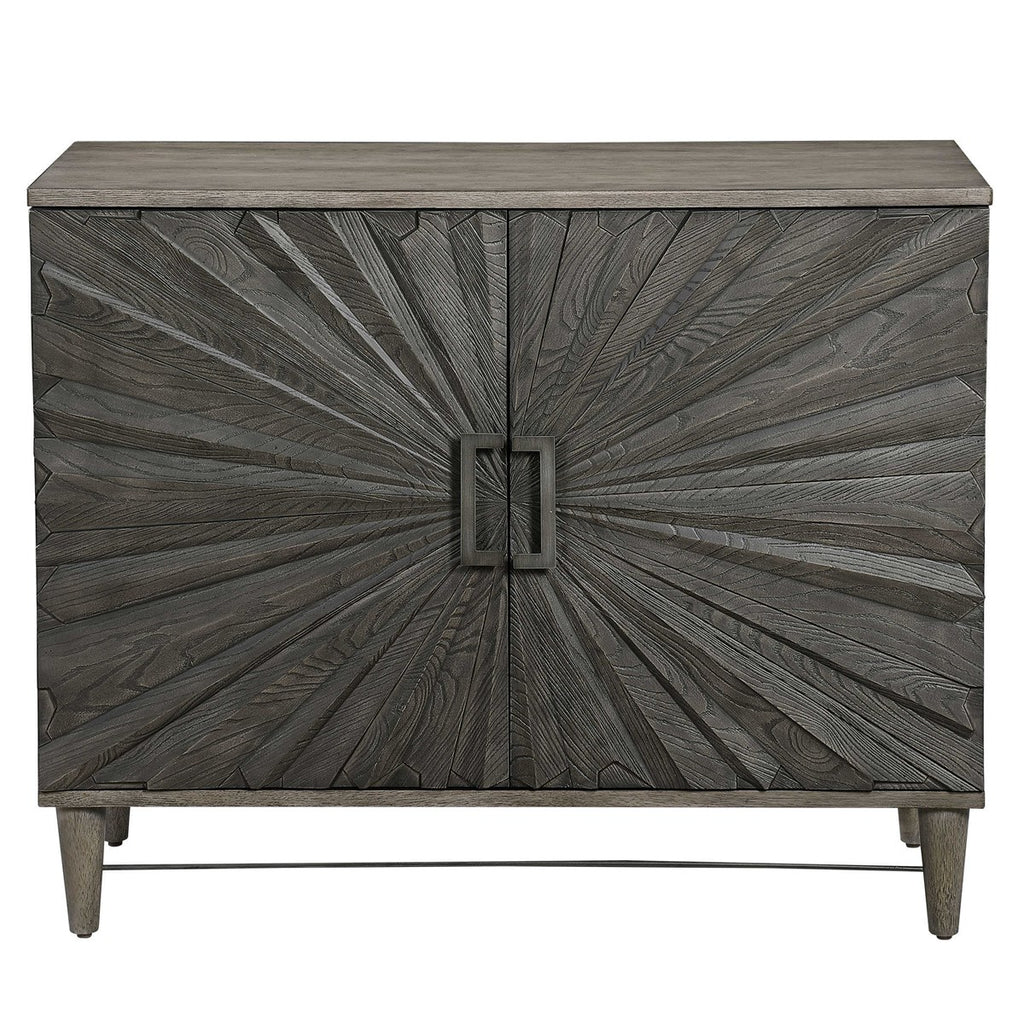 Shield Gray Oak 2 Door Cabinet - Bombay Mercantile