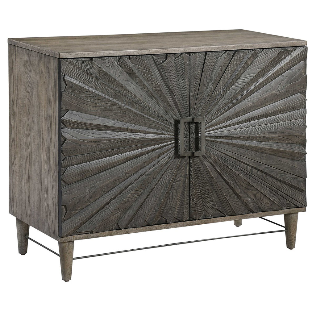 Shield Gray Oak 2 Door Cabinet - Bombay Mercantile