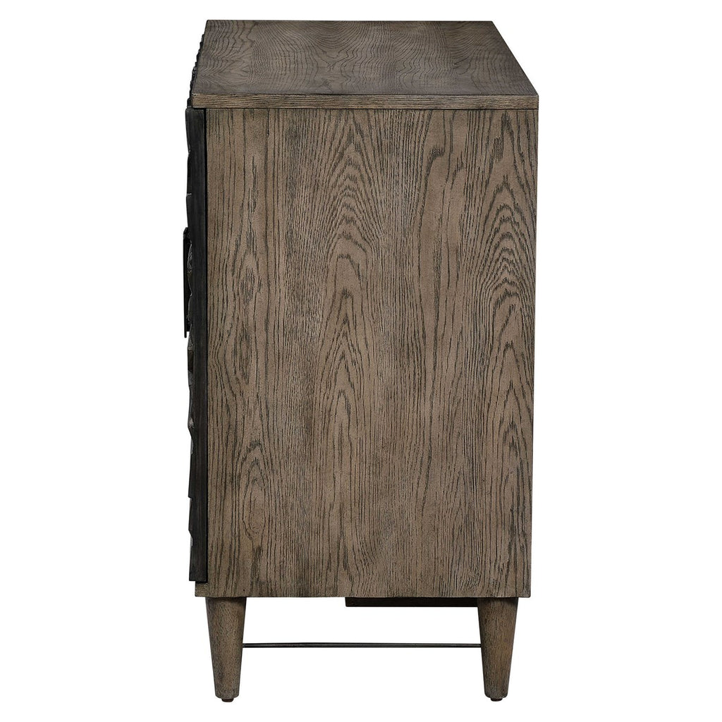 Shield Gray Oak 2 Door Cabinet - Bombay Mercantile
