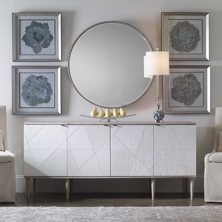 Tightrope 4 Door Modern Sideboard Cabinet - Bombay Mercantile