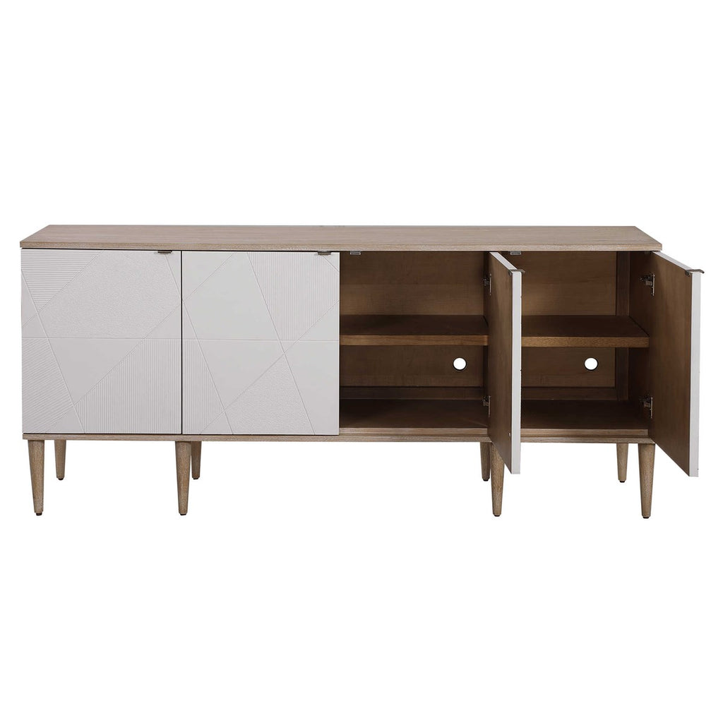 Tightrope 4 Door Modern Sideboard Cabinet - Bombay Mercantile
