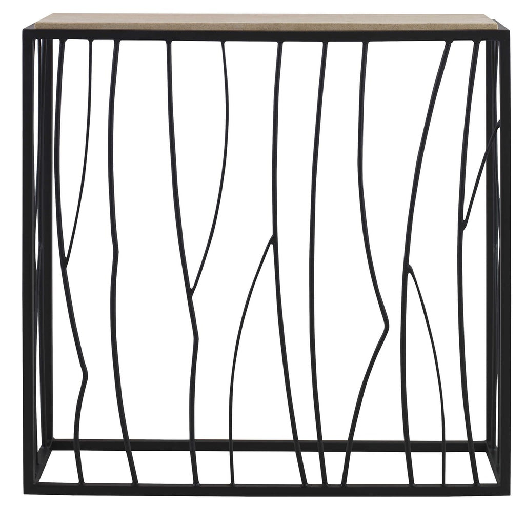 Reed Travertine Console Table - Bombay Mercantile