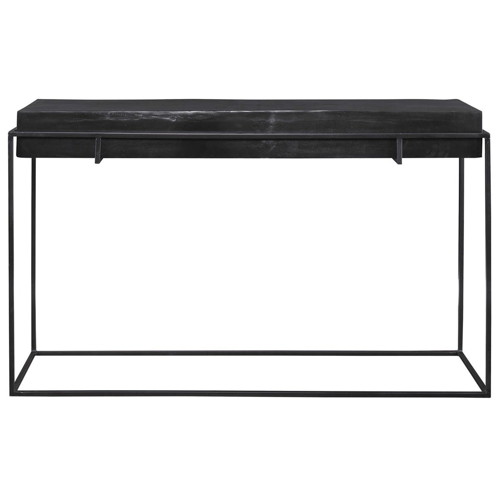 Telone Modern Black Console Table - Bombay Mercantile