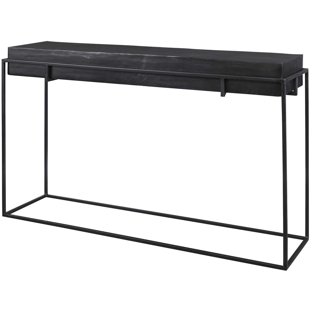 Telone Modern Black Console Table - Bombay Mercantile