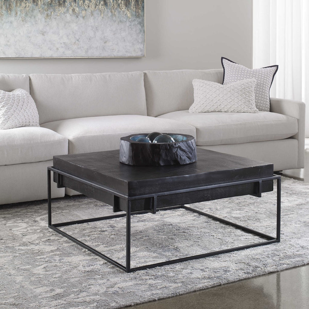 Telone Modern Black Coffee Table - Bombay Mercantile
