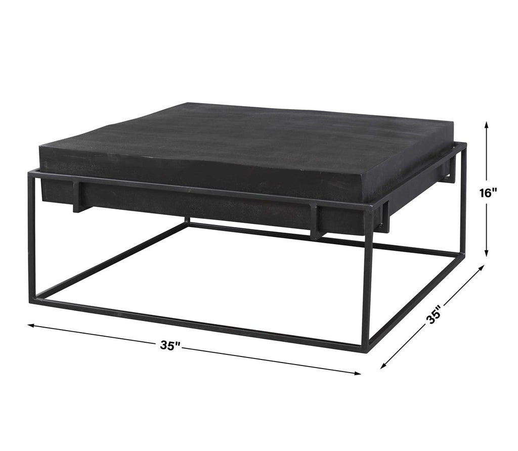 Telone Modern Black Coffee Table - Bombay Mercantile