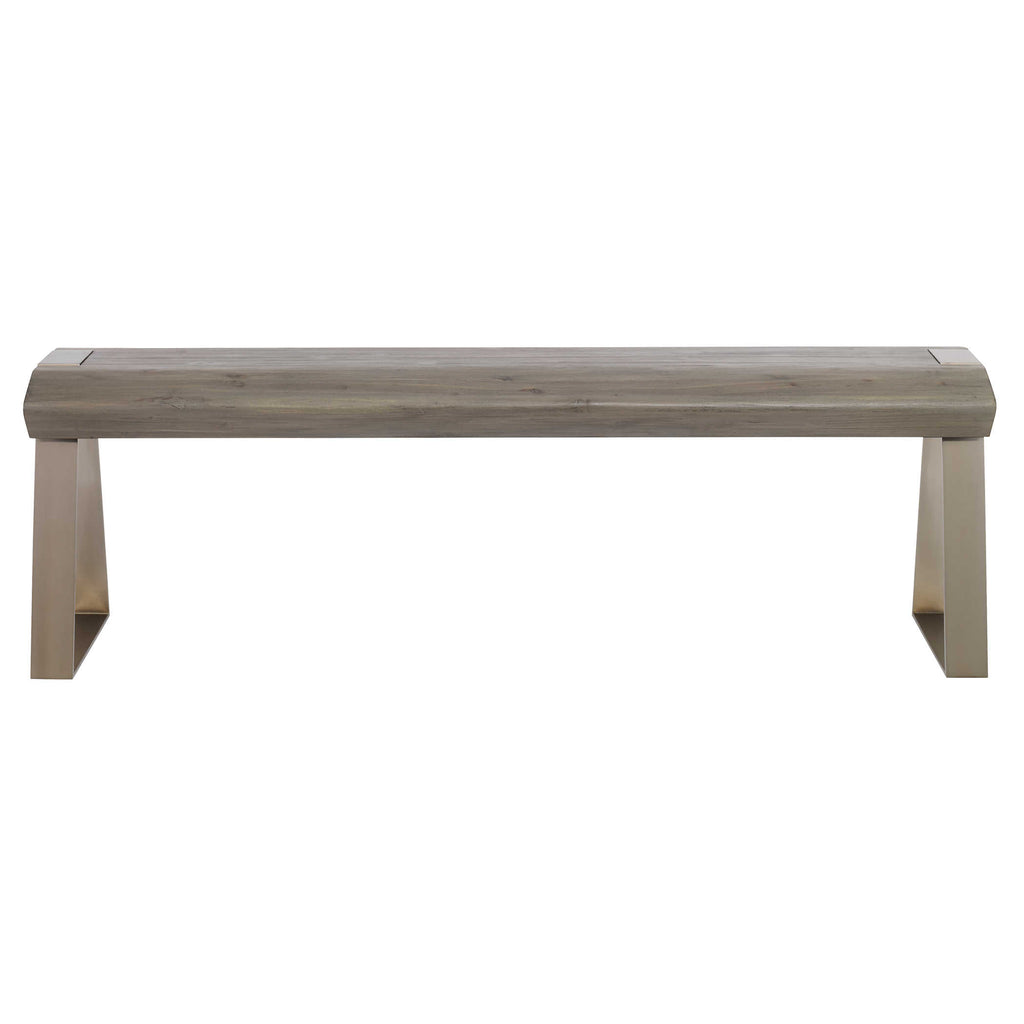 Acai Light Gray Bench - Bombay Mercantile