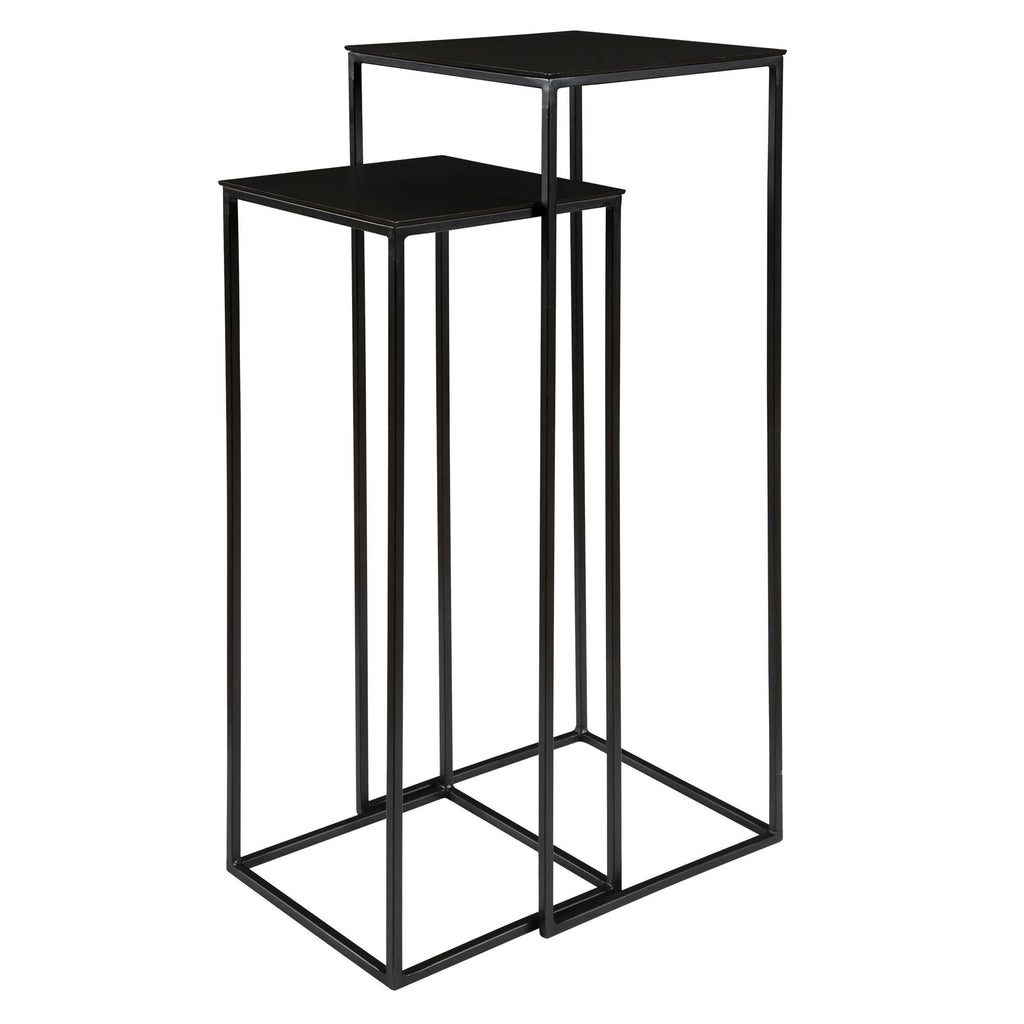 Coreene Nesting Pedestal Tables, Set of 2 - Bombay Mercantile