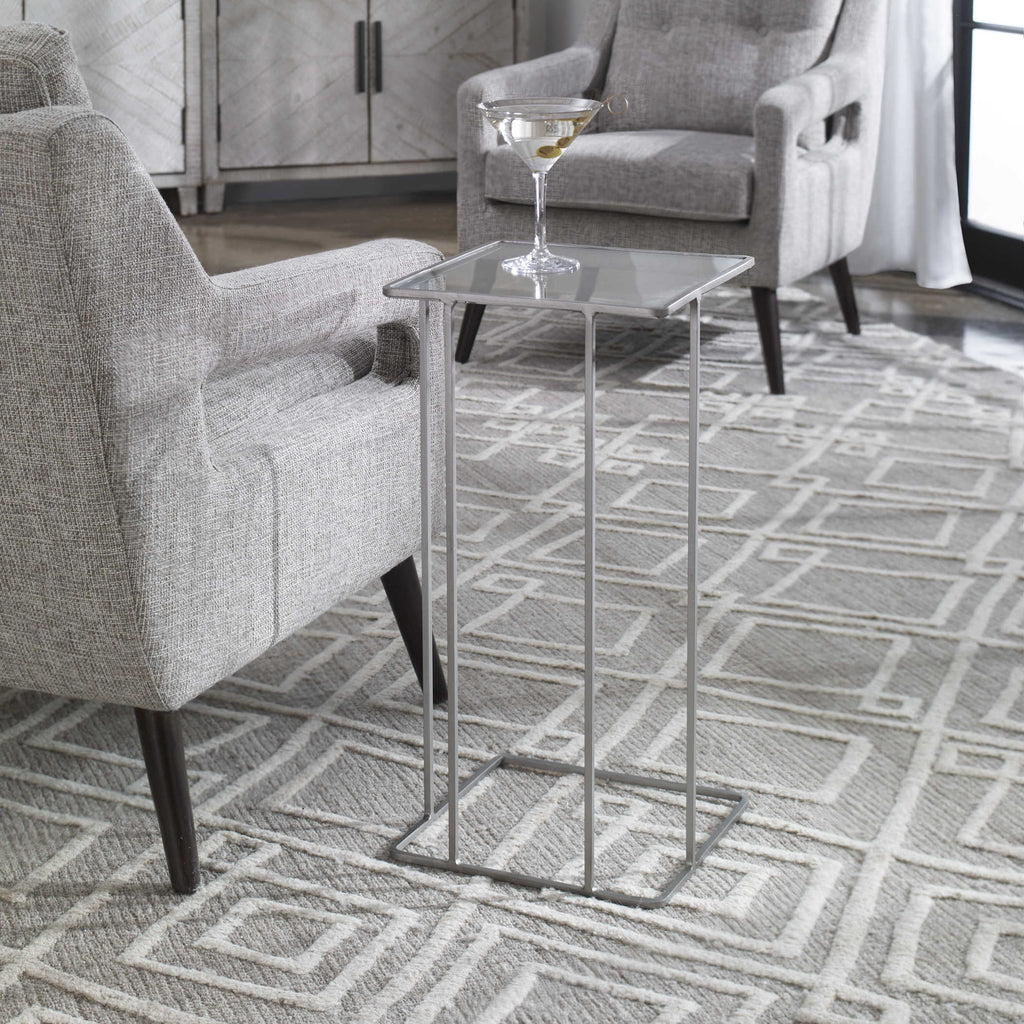 Cadmus Pewter Accent Table - Bombay Mercantile