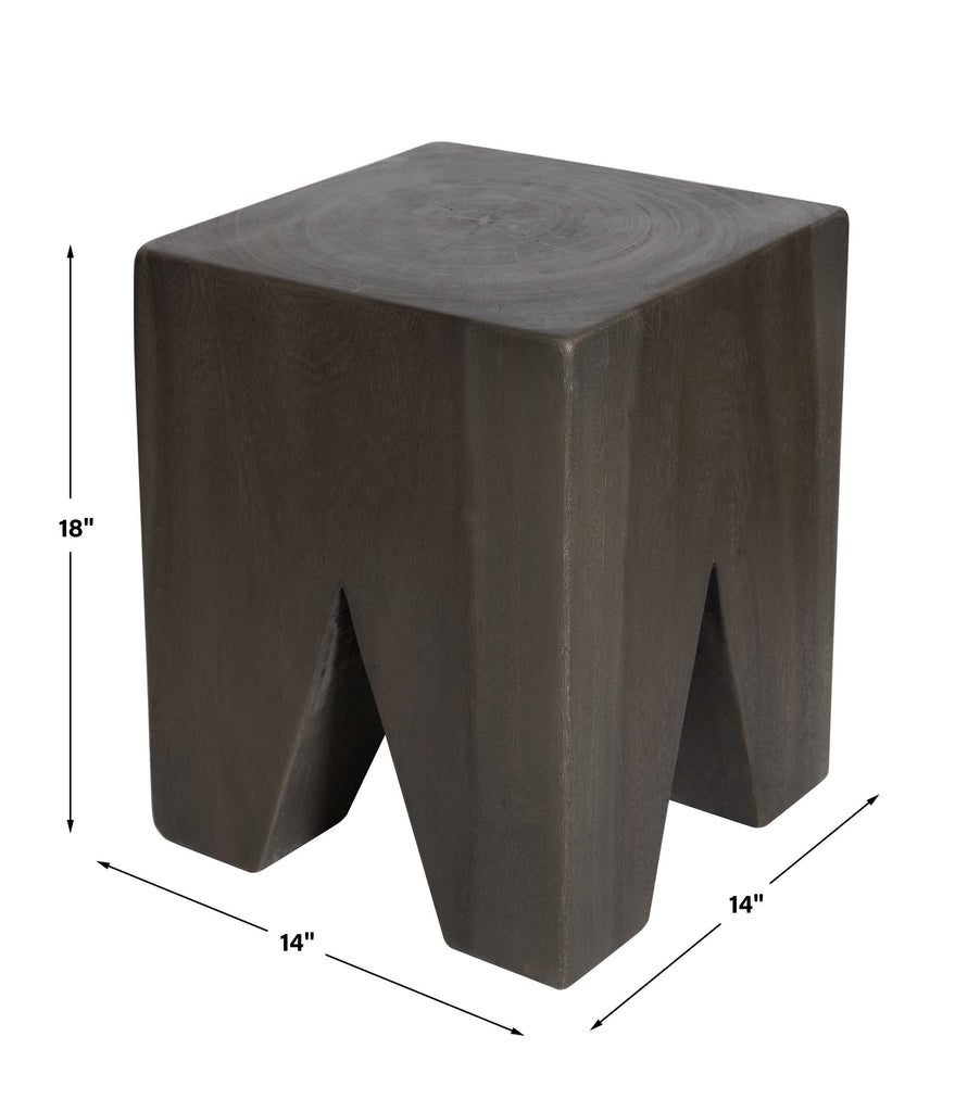 Armin Solid Wood Accent Stool - Bombay Mercantile