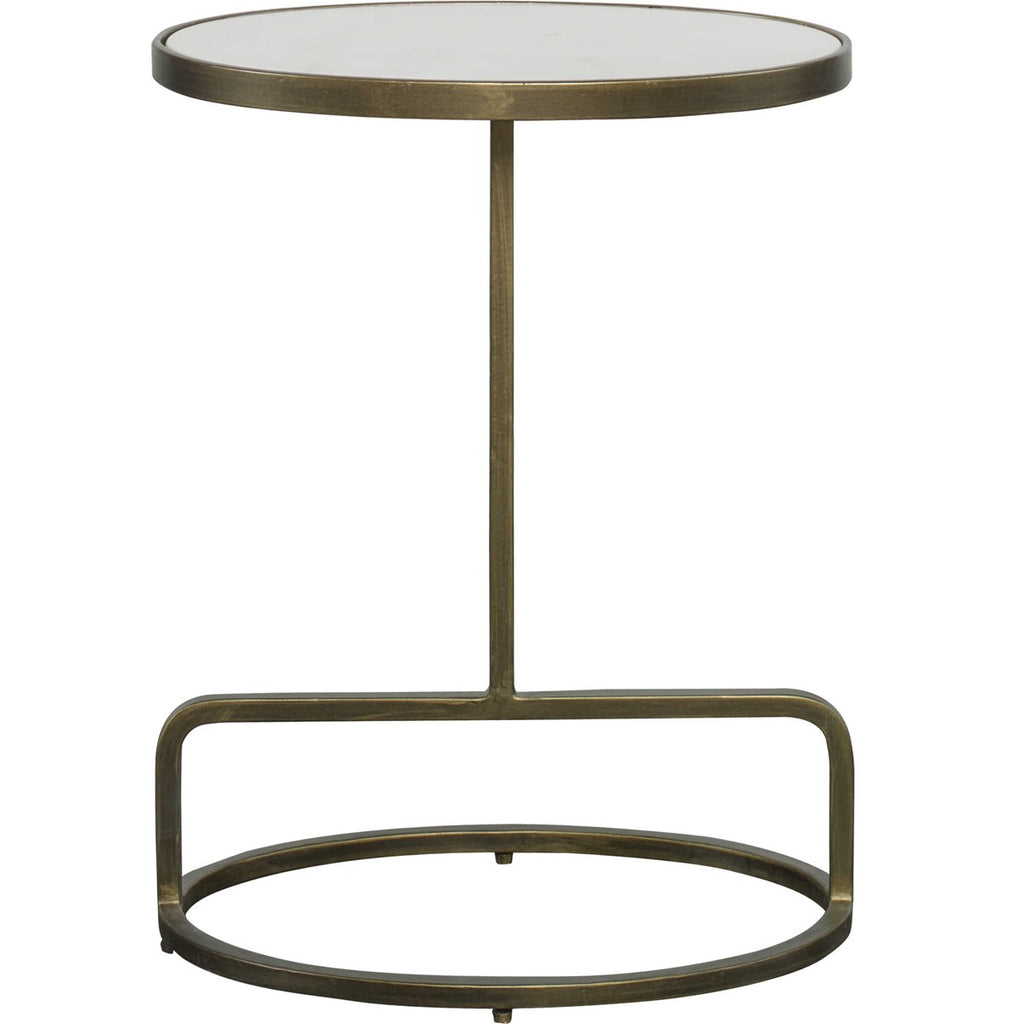 Jessenia White Marble Accent Table - Bombay Mercantile