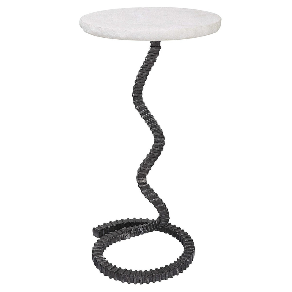 Lasso White Drink Table - Bombay Mercantile